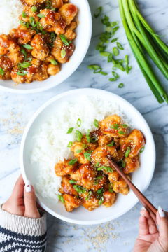 Orange Cauliflower Bowls