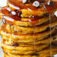Pumpkin Chocolate Chip Pancakes