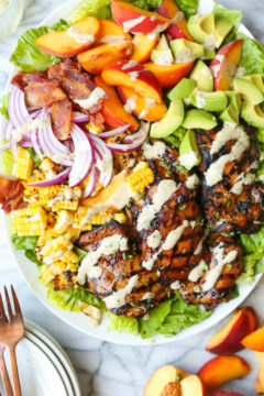 Rosemary Chicken and Peach Salad