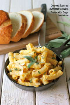 Creamy Roasted Butternut Squash Pasta with Sage